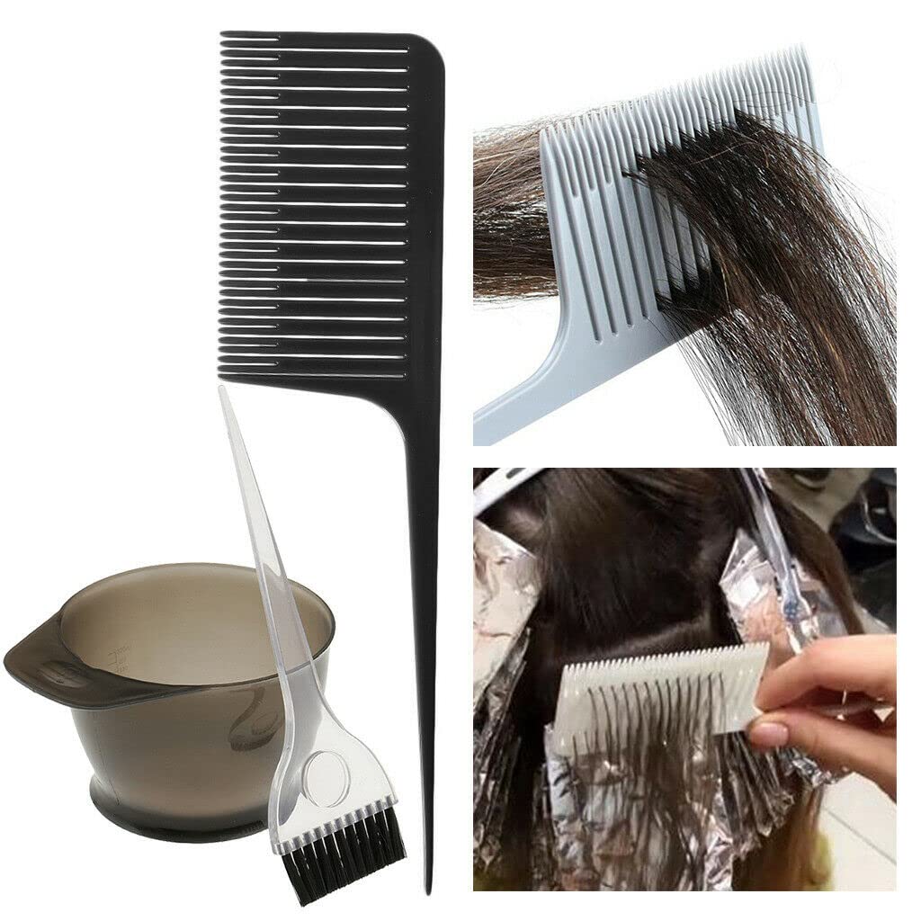 I.E LA PERLA TECH Hair Combs for Styling, Sectioning, Plastic Weaving Highlighting Foiling, Grey امشاط شعر من لا بيرلا تيك لتصفيف الشعر وتقسيمها ونسجها من البلاستيك، لون رمادي