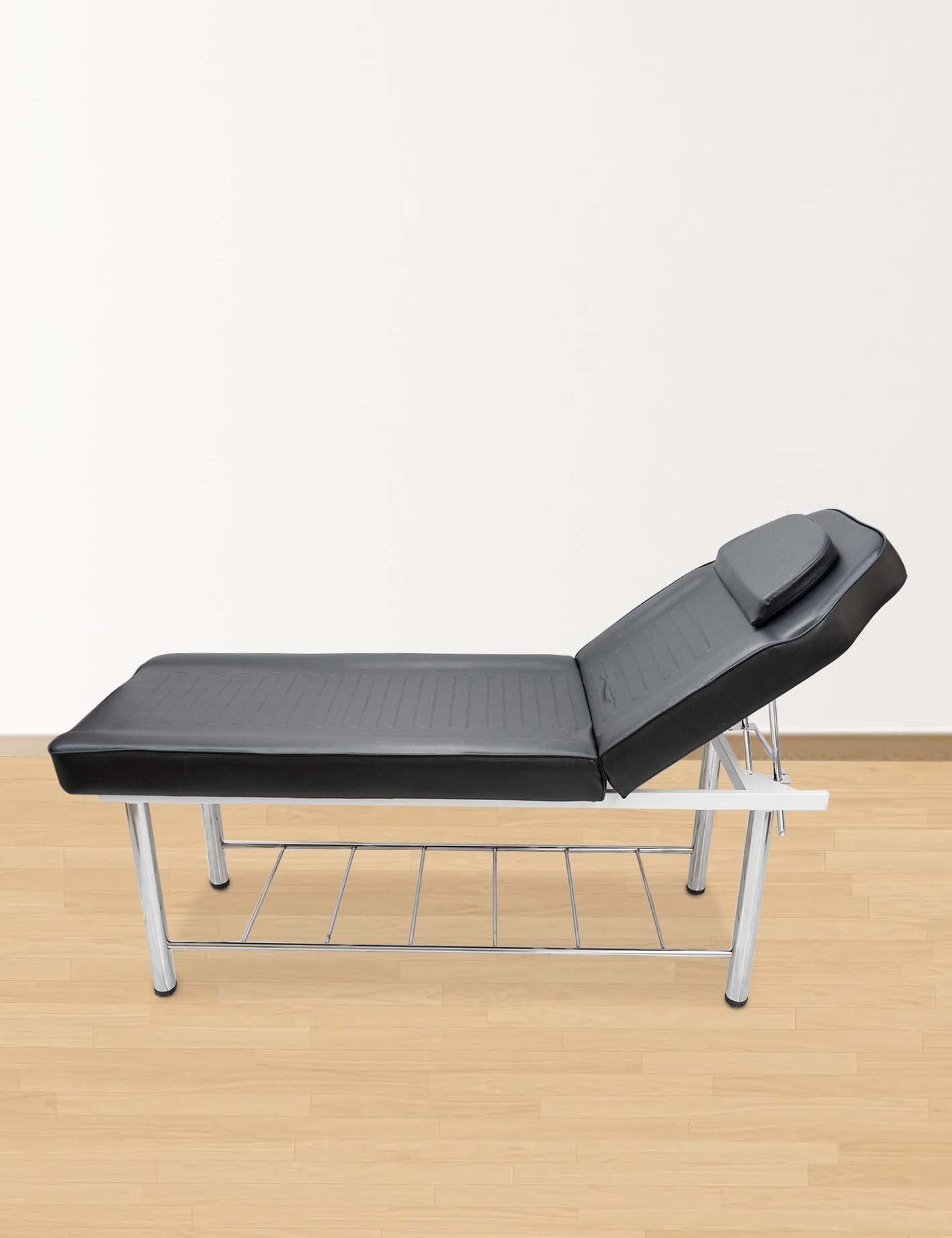 Massage Table Stationary Massage Bed Lash Spa Bed, Heavy Duty Massage Table Bed Physical Therapy Bed with Memory Foam Layer Salon Bed (Black)