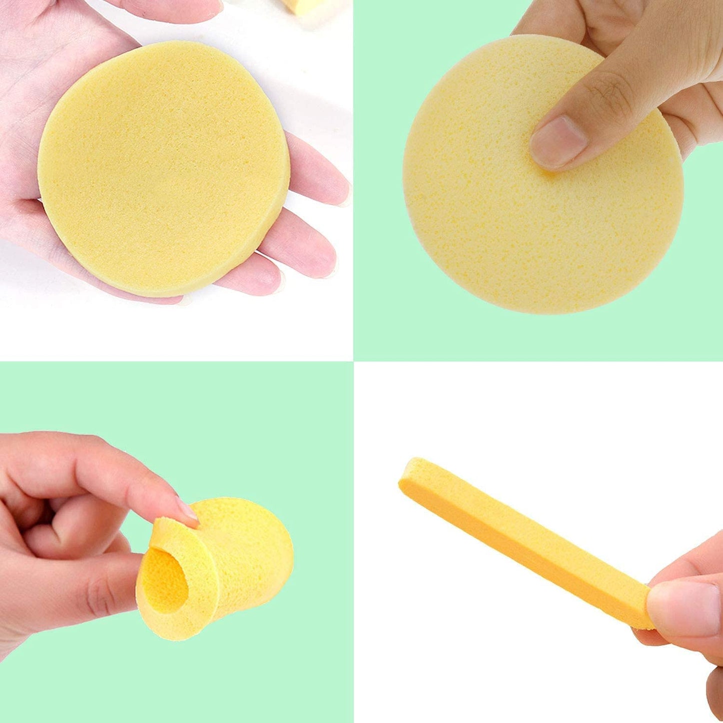 Compressed Cleansing, Exfoliating Facial Sponges -240 Pics Pva