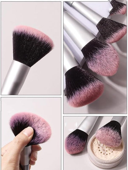 Makeup Brush Set 16 Pcs Professional Make Up Brushes Tool Premium Synthetic Contour Brushes Foundation Powder Blush Blending Concealers Eyeliner Eyebrow Eyeshadow Lip Brush Kit