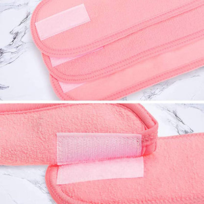 4 Pieces Stretch Terry Cloth Spa Headband (Pink) شريط راس قابل للتمدد من قماش تيري للسبا من 4 قطع (بينك)