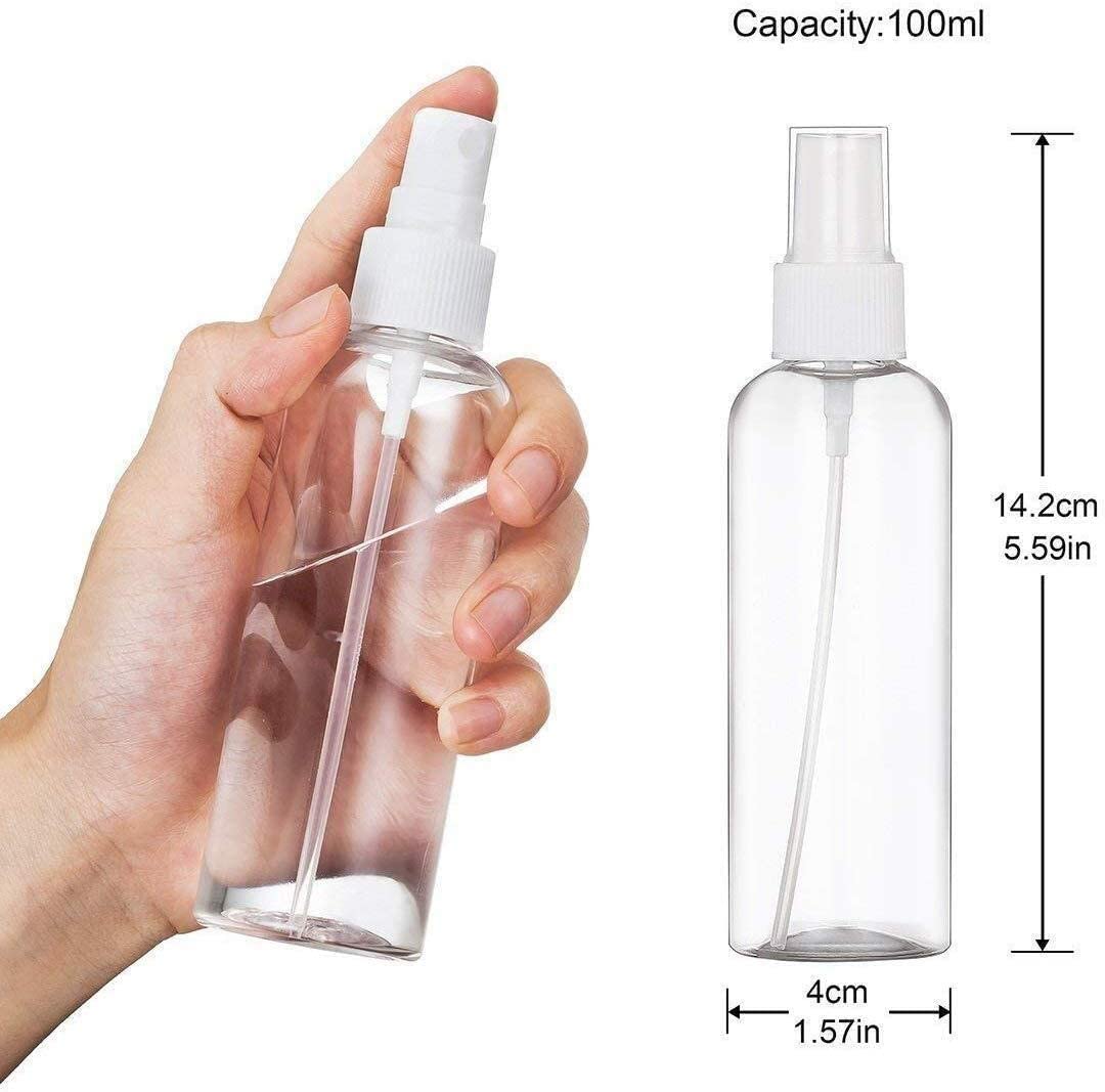 4Pcs 100ML Sprayer Bottles, Refillable Container Watering Can Travel Toiletries Liquid sprayer