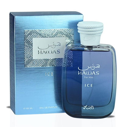 RASASI Hawas Ice For Him & Hawas Fire Eau De Parfum Sprays 100ML (3.4 OZ) Fresh, Bold & Fiery Fragrances For A Lasting Impression. (Ice & Fire Bundle)