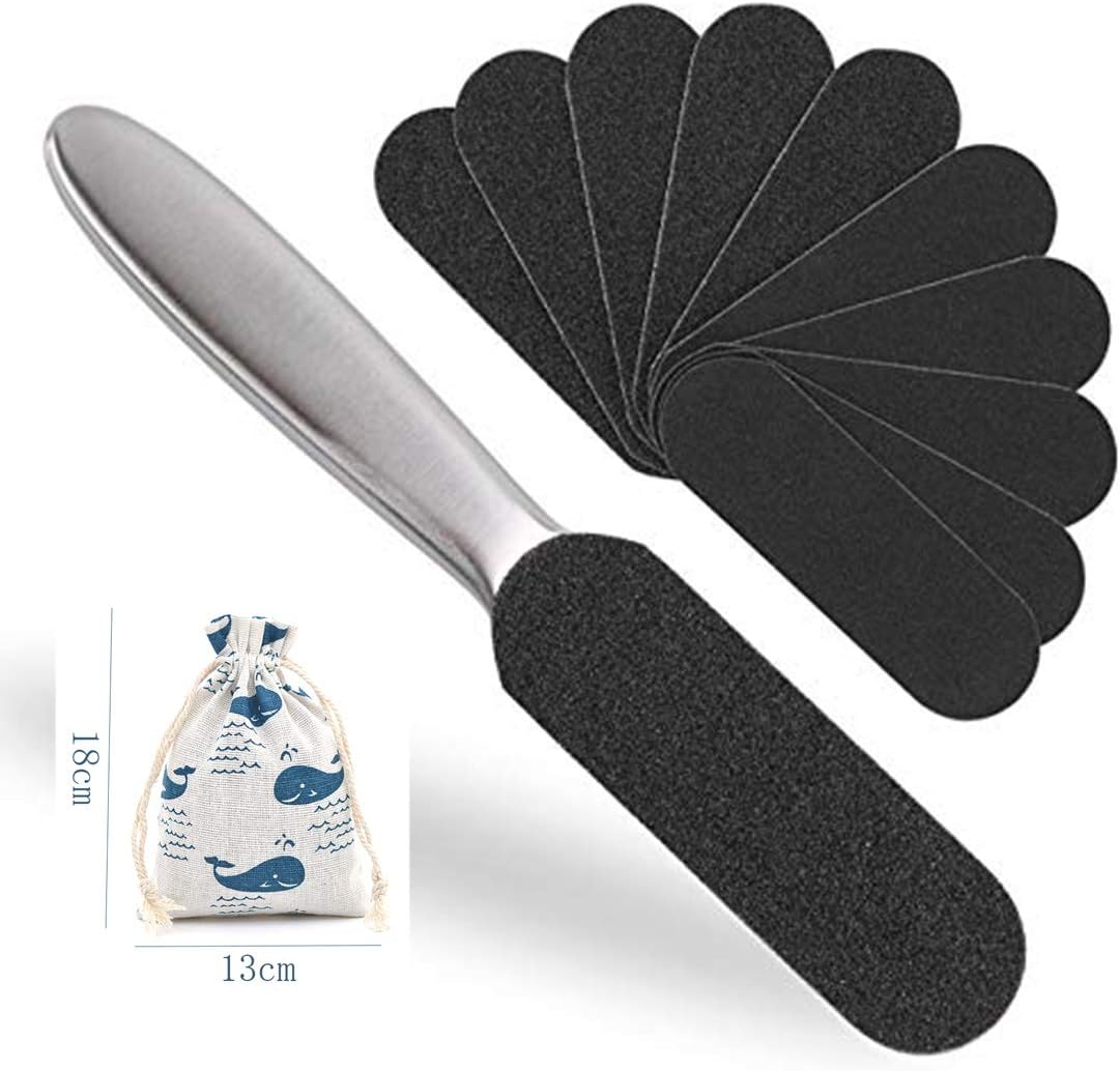 Foot File Callus Remover for Feet, Foot Scrubber Foot Grater Scrub Double Sided Professional Pedicure Kits Tools for Hard Dead Skin Cracked Heel, 25.2*6*3.5cm