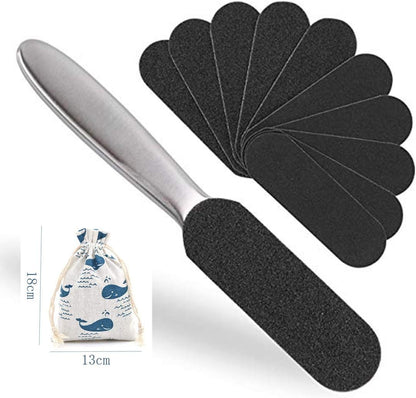 Foot File Callus Remover for Feet, Foot Scrubber Foot Grater Scrub Double Sided Professional Pedicure Kits Tools for Hard Dead Skin Cracked Heel, 25.2*6*3.5cm