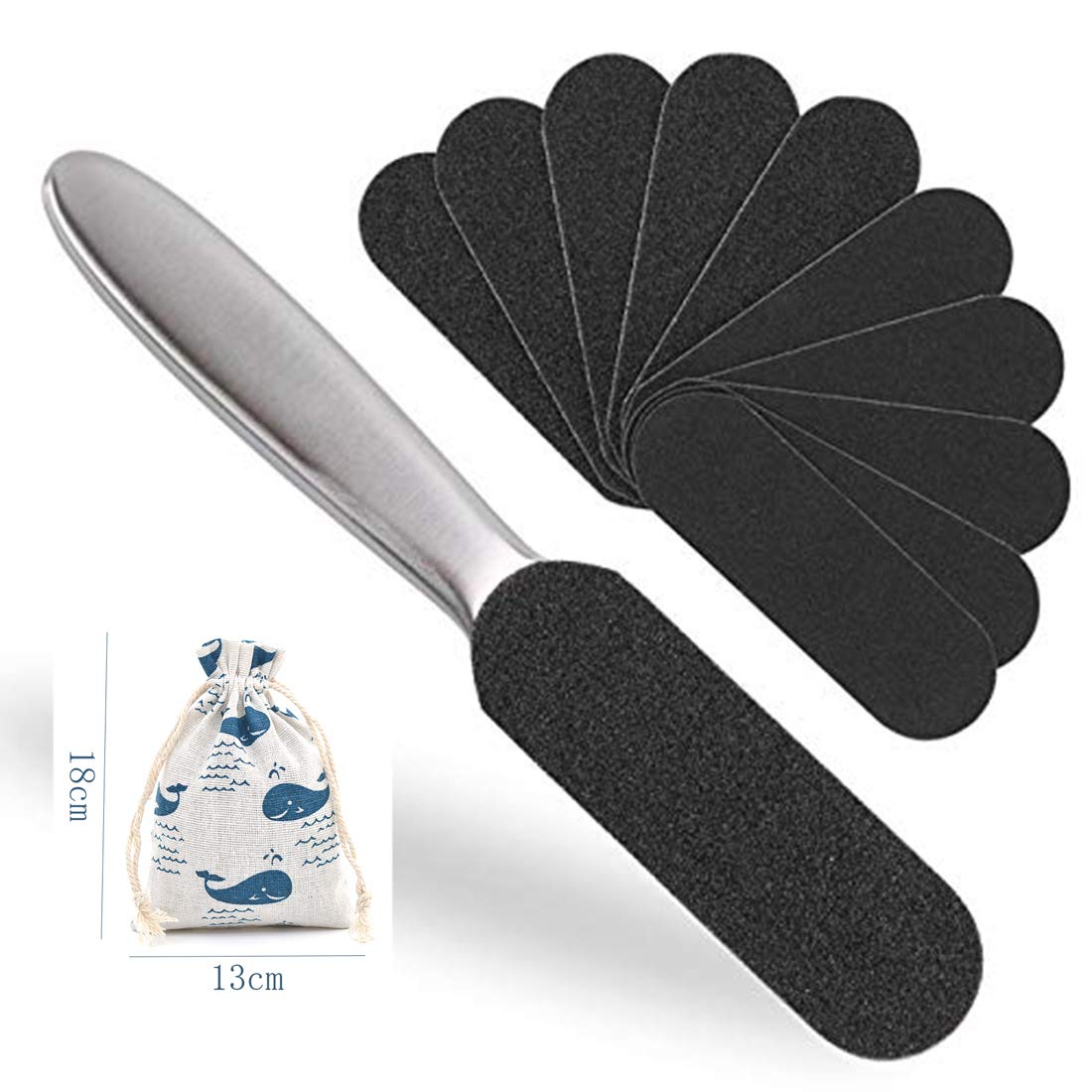 Foot File Callus Remover for Feet, Foot Scrubber Foot Grater Scrub Double Sided Professional Pedicure Kits Tools for Hard Dead Skin Cracked Heel, 25.2*6*3.5cm