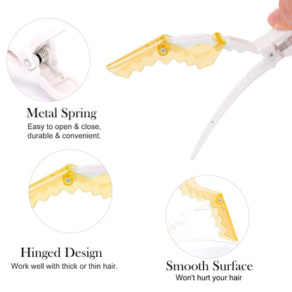 Alligator design-Crocodile Hair Clips for Styling Sectioning with Wide Teeth & anti slip 6 Pcs