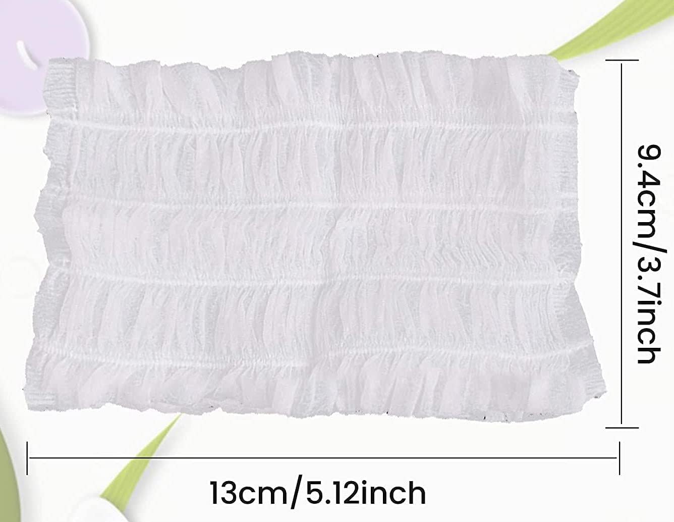200 Pieces Disposable Spa Headbands, Soft Non-woven Facial Cloth Stretch Skin Care Hair Band, Professional Salon Makeup Sauna Essential Supplies for Women, White