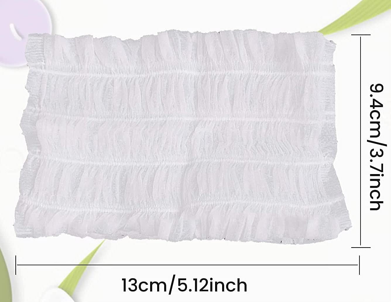 200 Pieces Disposable Spa Headbands, Soft Non-woven Facial Cloth Stretch Skin Care Hair Band, Professional Salon Makeup Sauna Essential Supplies for Women, White