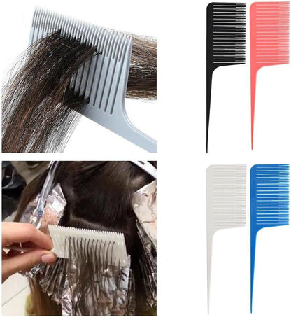I.E LA PERLA TECH Hair Combs for Styling, Sectioning, Plastic Weaving Highlighting Foiling, Grey امشاط شعر من لا بيرلا تيك لتصفيف الشعر وتقسيمها ونسجها من البلاستيك، لون رمادي