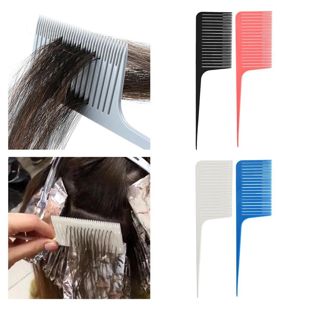 I.E LA PERLA TECH Hair Combs for Styling, Sectioning, Plastic Weaving Highlighting Foiling, Grey امشاط شعر من لا بيرلا تيك لتصفيف الشعر وتقسيمها ونسجها من البلاستيك، لون رمادي