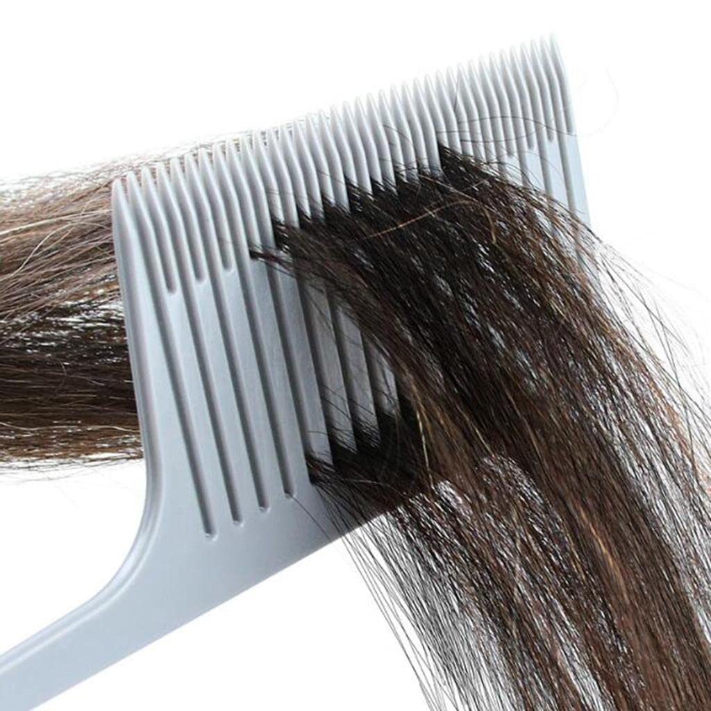 I.E LA PERLA TECH Hair Combs for Styling, Sectioning, Plastic Weaving Highlighting Foiling, Grey امشاط شعر من لا بيرلا تيك لتصفيف الشعر وتقسيمها ونسجها من البلاستيك، لون رمادي