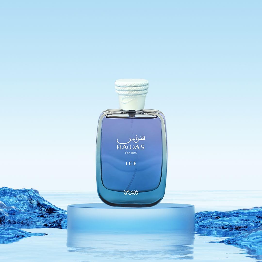 RASASI Hawas Ice For Him & Hawas Fire Eau De Parfum Sprays 100ML (3.4 OZ) Fresh, Bold & Fiery Fragrances For A Lasting Impression. (Ice & Fire Bundle)