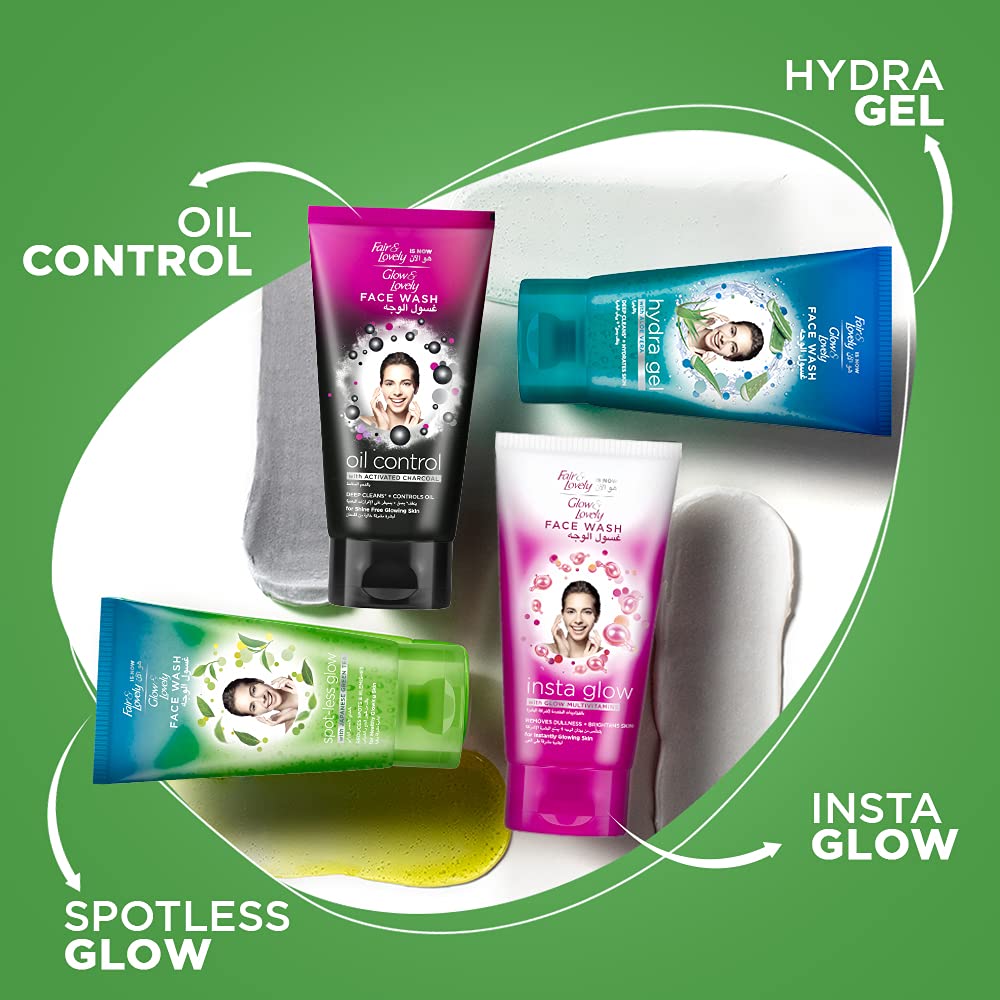 Unilever Glow & Lovely Formerly Fair & Lovely Face Wash With Japanese Green Tea Spotless Glow To Reduce Spots And Blemishes, 150ml (Pack Of 2)