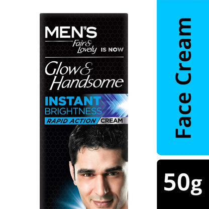 فير اند لوفلي كريم لمعان فوري من جلو هاندسوم للحماية من الشمس، 50 غرام Fair & Lovely Glow Handsome Instant Brightness Cream 2X Sun Protection,50