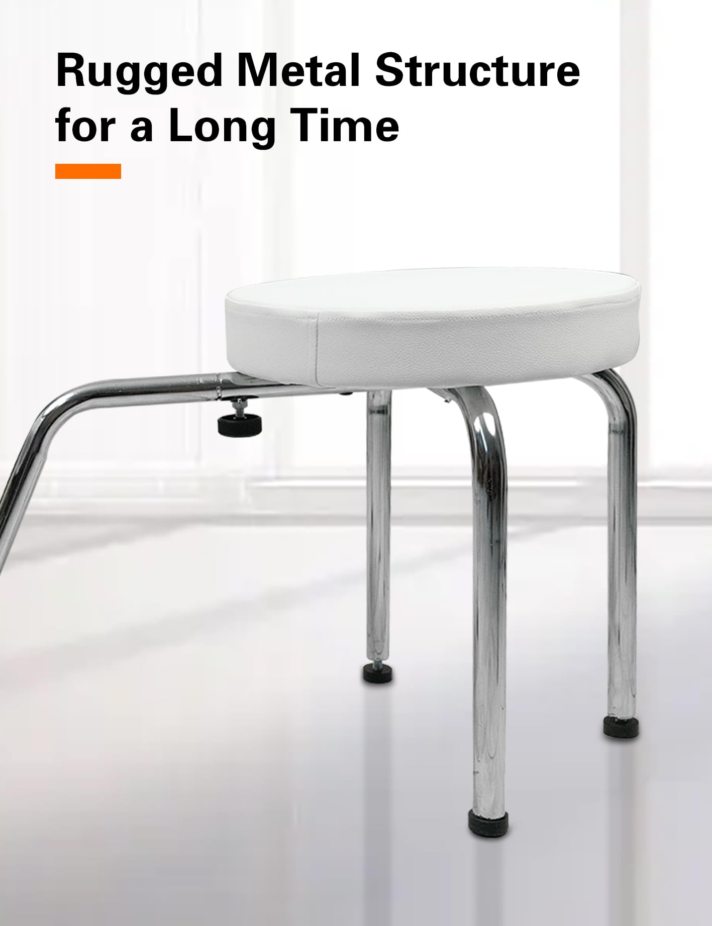 Pedicure Stool, Adjustable Tattoo Leg Arm Rest Stand Leather Foot Stool Chair Manicure Technician Footrest Nail Station for Beauty Salon Nail Shop&Nail Techs Pedicure Stool Spa (White)