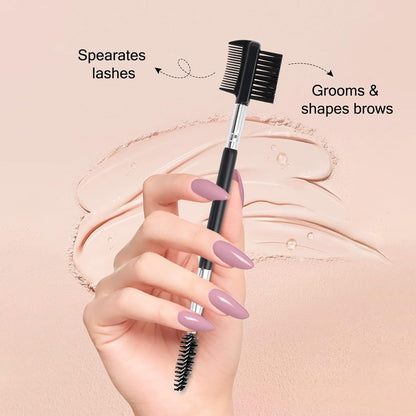 5 Pics Double Ended Makeup Eyebrow Brush