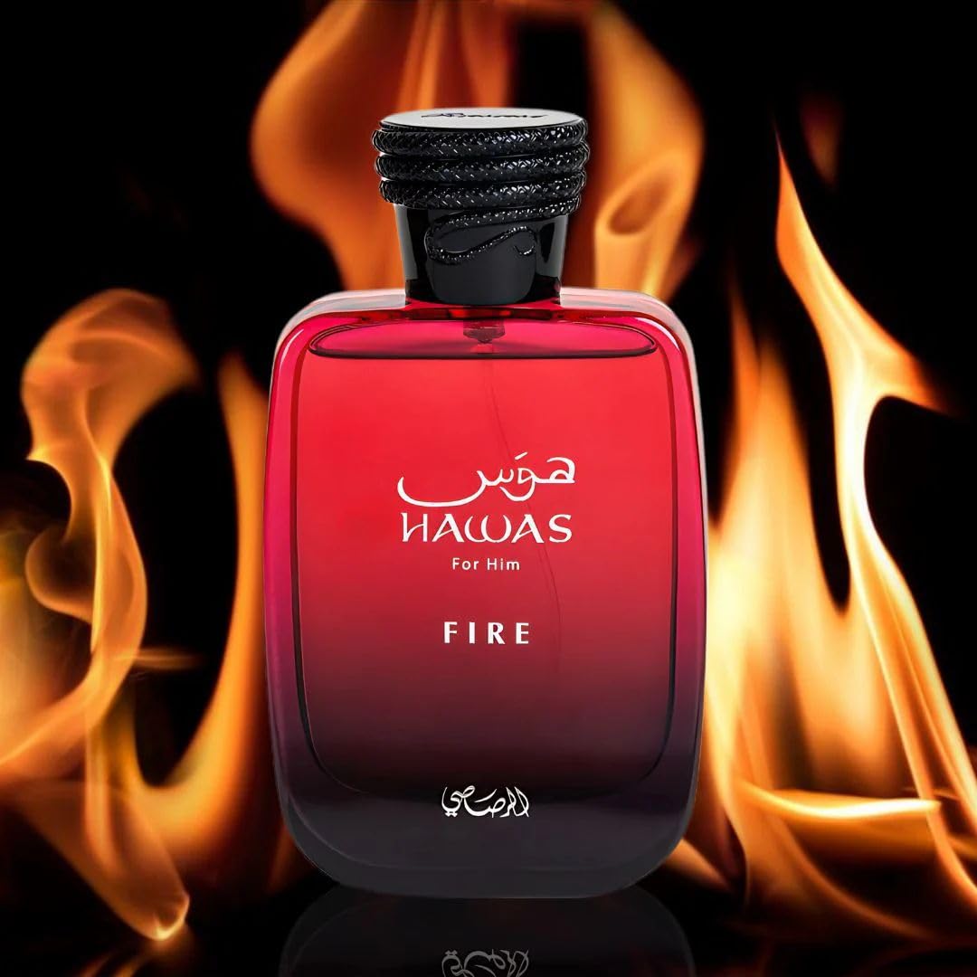 RASASI Hawas Ice For Him & Hawas Fire Eau De Parfum Sprays 100ML (3.4 OZ) Fresh, Bold & Fiery Fragrances For A Lasting Impression. (Ice & Fire Bundle)