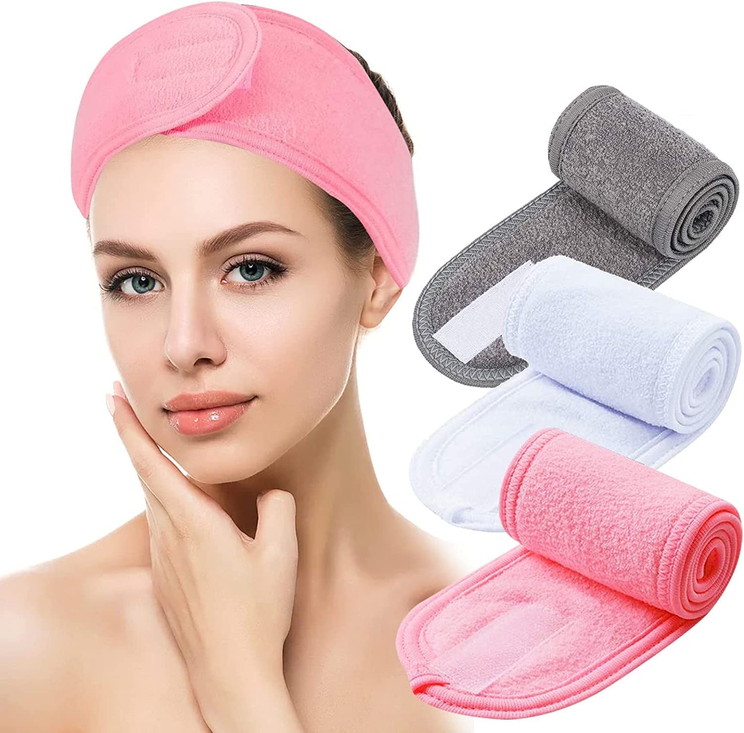 Spa Headband Stretch Terry Cloth 3 pics