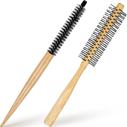 Pieces Small Round Brush Roller Comb Small Round Comb Brush Round Hair Brush Styling Hair Brush Salon Hairdressing Brush for Women Short Hair Bangs...