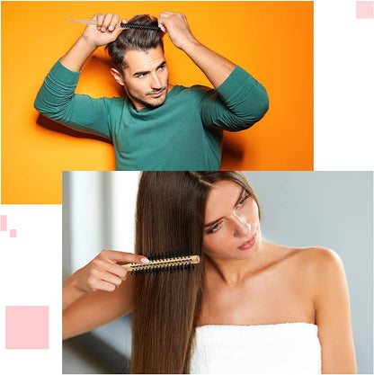 Pieces Small Round Brush Roller Comb Small Round Comb Brush Round Hair Brush Styling Hair Brush Salon Hairdressing Brush for Women Short Hair Bangs...