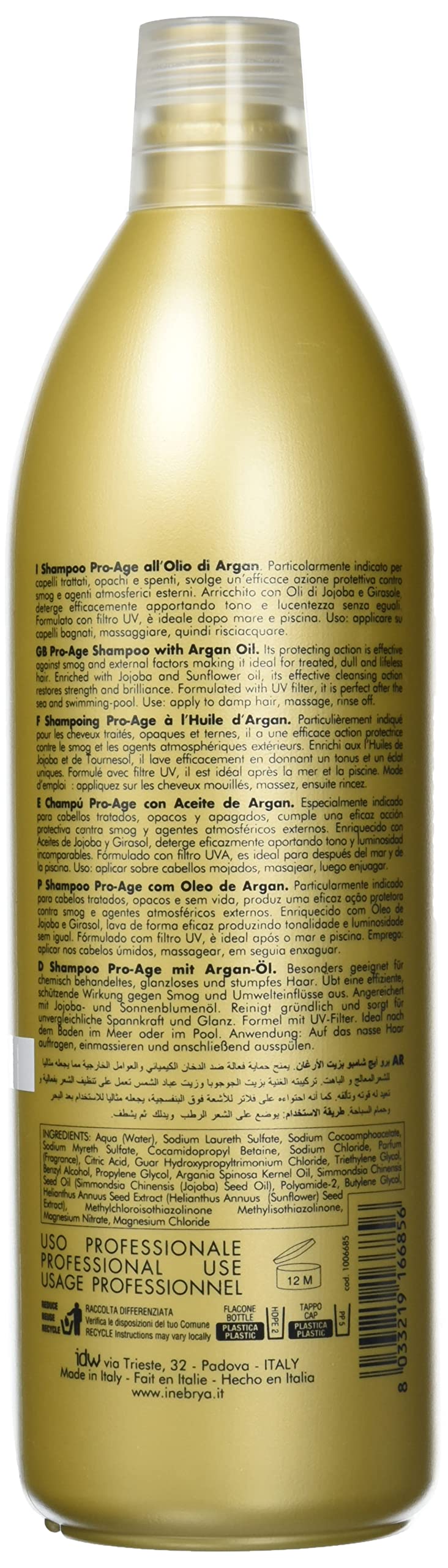 انيبريا شامبو ارجان ايج 1000 مل Inebrya Argan-Age Shampoo 1000 ml