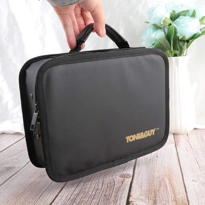 Premium Quality Travel Toiletry Bag for Women and Men, Water- Foldable Storage Bags with Divider and Handle for Cosmetics Toiletries Brushes Tools (Black)
