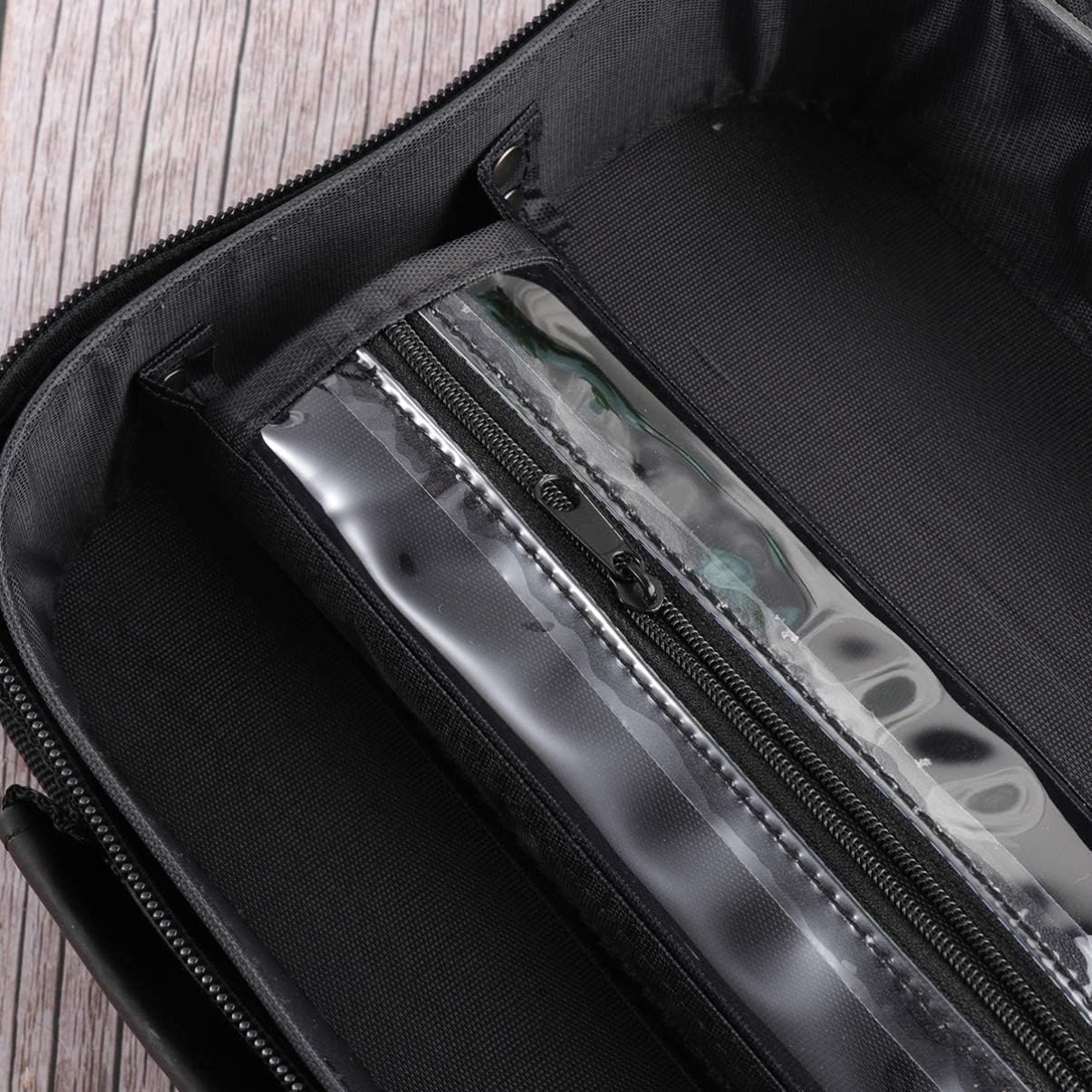 Premium Quality Travel Toiletry Bag for Women and Men, Water- Foldable Storage Bags with Divider and Handle for Cosmetics Toiletries Brushes Tools (Black)