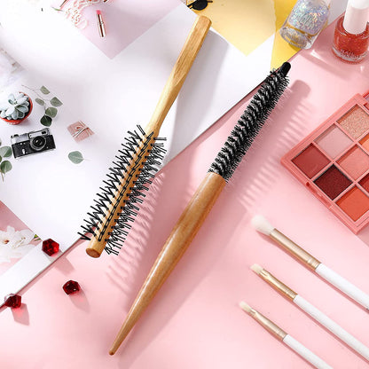 Pieces Small Round Brush Roller Comb Small Round Comb Brush Round Hair Brush Styling Hair Brush Salon Hairdressing Brush for Women Short Hair Bangs...