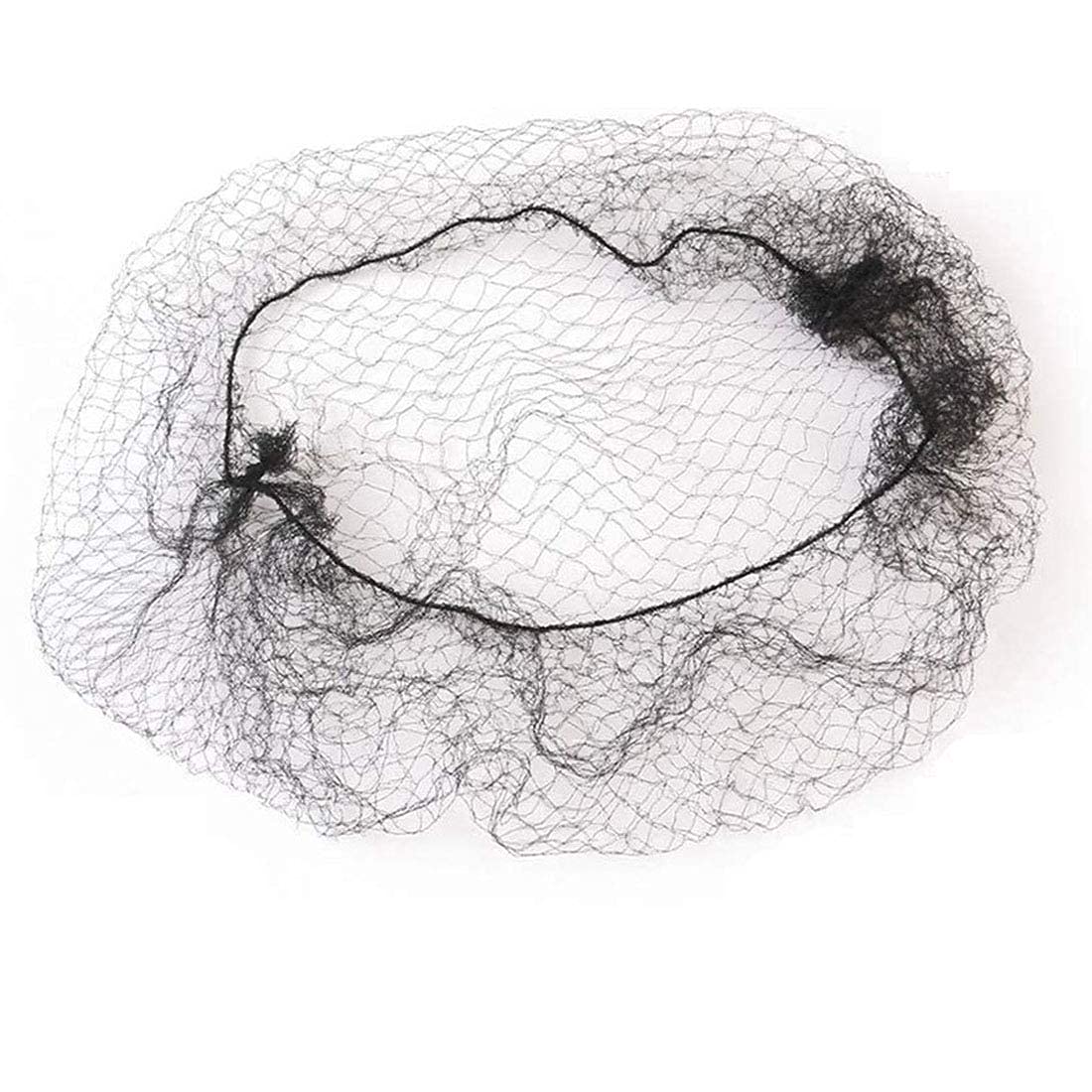 144 Pieces Hair Nets Invisible Elastic Edge Mesh Nylon Invisible Hairnet Breathable Hair Protective (BLACK)