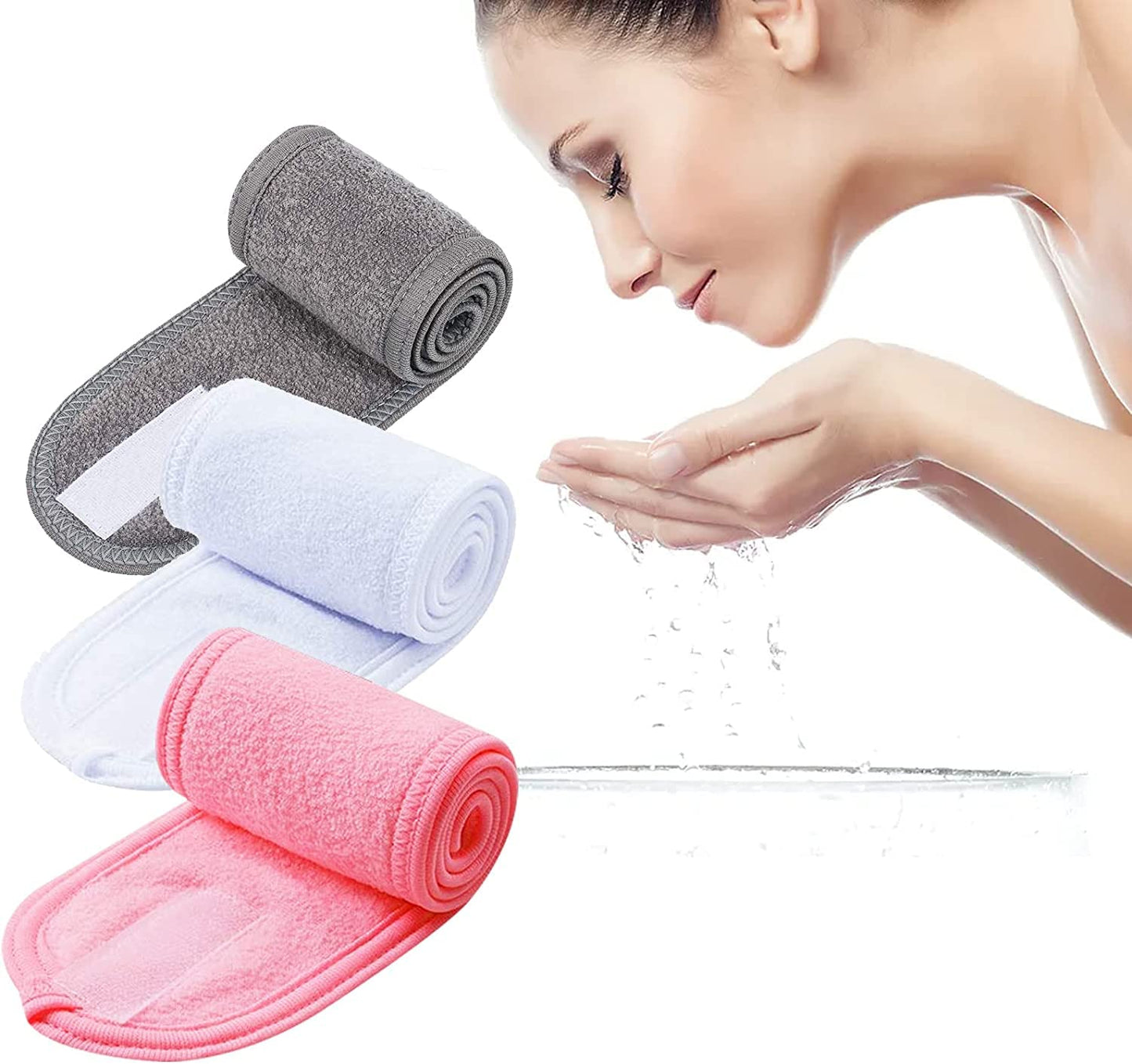 Spa Headband Stretch Terry Cloth 3 pics
