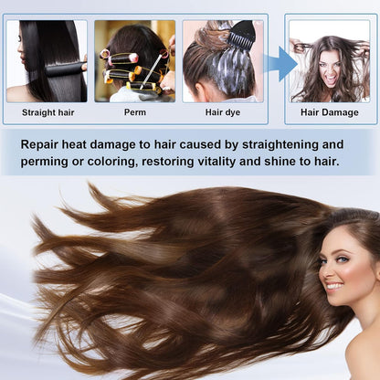 Frozen Hair Iron - 15.8F Cold Therapy Flat Iron for Damaged Hair Repair & Color Protection مكواة شعر فروزن - مكواة مسطحة للعلاج البارد 15.8 فهرنهايت لاصلاح الشعر التالف وحماية اللون