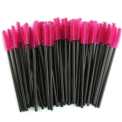 50 Pieces Disposable Eyelash Mascara Brushes Makeup Tool Kits