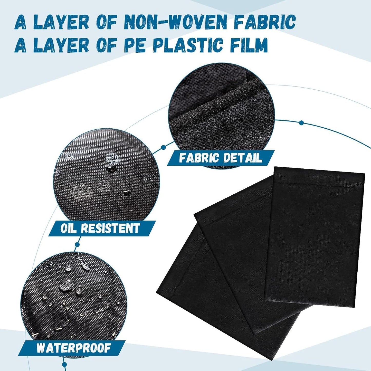 Disposable Massage Table Sheets, Non-woven Fabric Spa Bed Cover for Esthetician, Waxing, Lash Salon, Black, 50 Pieces per Roll