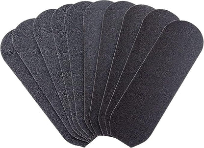 LA PERLA TECH Pedi File Replacement for Reusable Stainless Steel Foot Rasp Handle, 10 Count -Black