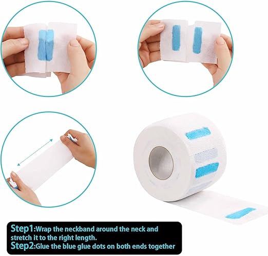 LA PERLA TECH Disposable Barber Neck Paper - Hairdressing Accessory Tool - 5 Rolls - 500 Neck Strips LA PERLA TECH Disposable Barber Neck Paper - Hairdressing Accessory Tool - 5 Rolls - 500 Neck Strips