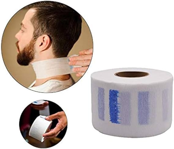 LA PERLA TECH Disposable Barber Neck Paper - Hairdressing Accessory Tool - 5 Rolls - 500 Neck Strips LA PERLA TECH Disposable Barber Neck Paper - Hairdressing Accessory Tool - 5 Rolls - 500 Neck Strips