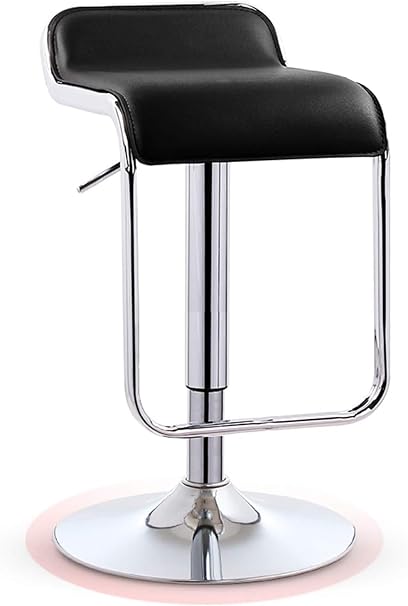 LA PERLA TECH Modern Design BarStools, Ergonomic Front Desk High Reception Stool, PU Leather Large Base, 360°Rotation, Adjustable Height