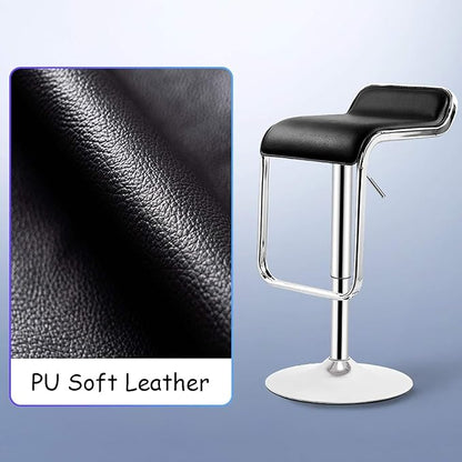 LA PERLA TECH Modern Design BarStools, Ergonomic Front Desk High Reception Stool, PU Leather Large Base, 360°Rotation, Adjustable Height