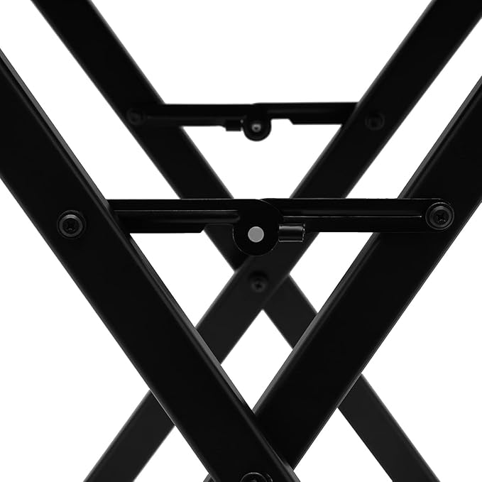 Professional Folding Makeup Artist Makeup Portable Directors Makeup Artist Chair With Headrest, Aluminum Black Tall Directors Chair With Adjustable Height For Beauty Salon