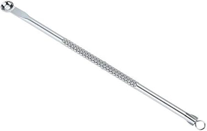 La Perla Tech Stainless Blackhead Comedone Facial Acne Cleaner Double Ends Stainless Steel Pimple & Blackhead Remover Acne Extractor Remover Tool Safety Tool