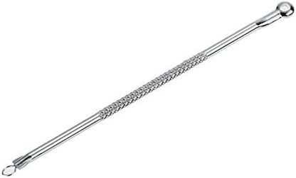 La Perla Tech Stainless Blackhead Comedone Facial Acne Cleaner Double Ends Stainless Steel Pimple & Blackhead Remover Acne Extractor Remover Tool Safety Tool