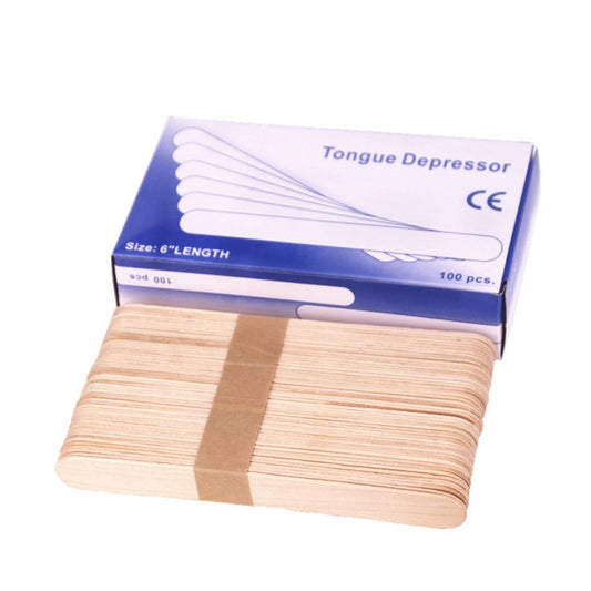 100 PCS Wooden Waxing Sticks 6-Inch – Natural Birch, Smooth & Durable